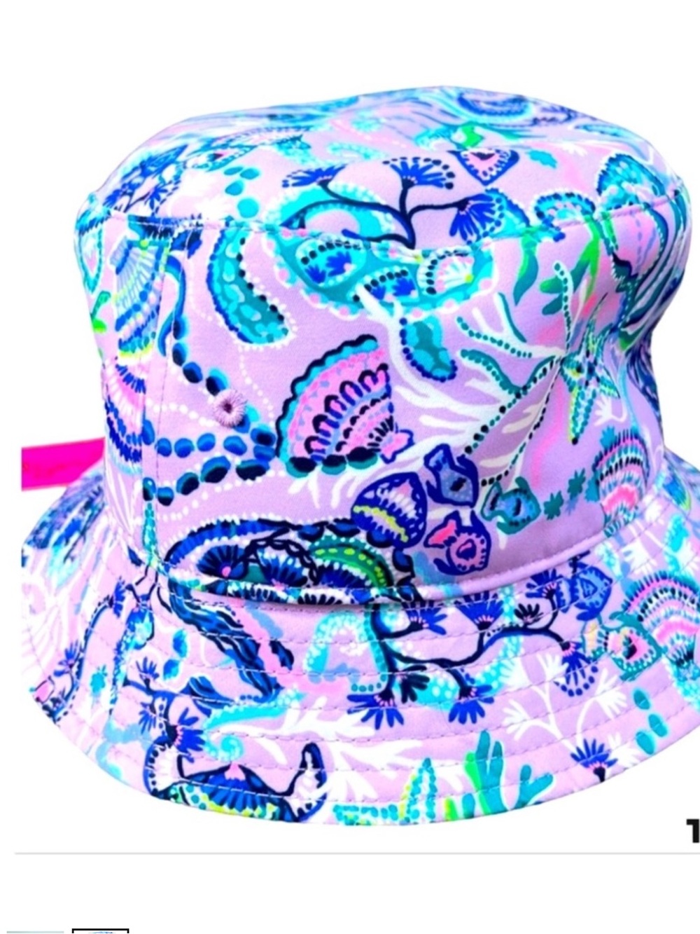Lilly Pulitzer Bucket Hat Lilac Freesia Mermaid For You New Buttercup